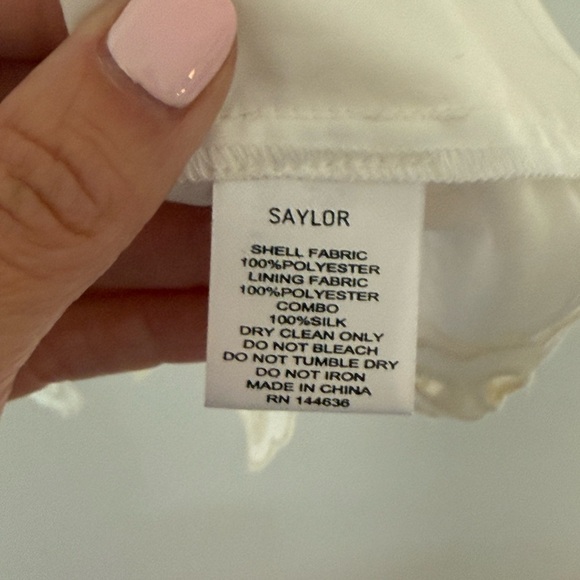 SAYLOR Karen Cream Lace Flutter Sleeve Mini Sundress Montauk Size S NWT - Picture 9 of 11
